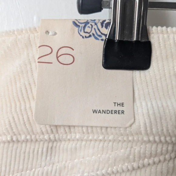 NWT Anthropologie Pilcro Corduroy Embroidered Pants - Size 26 - Picture 10 of 10